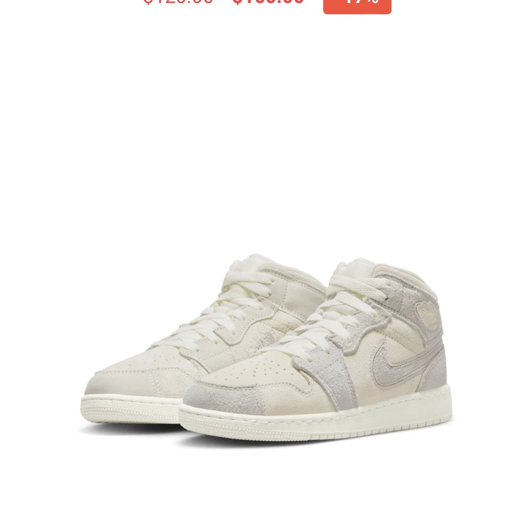 AIR JORDAN

Air Jordan 1 Mid SE Craft GS (Pale Ivory/Sail)